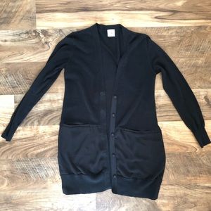 Long black cardigan